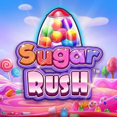 Sugar Rush cluster-pays slot tile in the Jackpot City game lobby